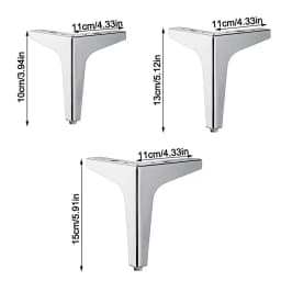 Metal Furniture Legs Triangle Wear-resistant Cabinet Legs Replacement Anti Scratch Cupboard Sofa Chair Feet