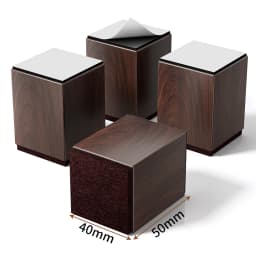 4PCS Heavy Duty Furniture Risers Felt Non-Slip Bed Heightening Feet Pad Square Round Sofa Chair Table Height Extenders Lifts