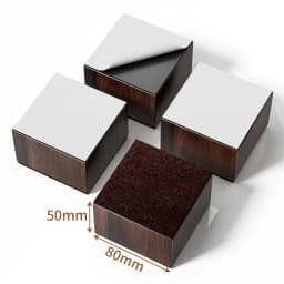 4PCS Heavy Duty Furniture Risers Felt Non-Slip Bed Heightening Feet Pad Square Round Sofa Chair Table Height Extenders Lifts