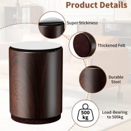 4PCS Heavy Duty Furniture Risers Felt Non-Slip Bed Heightening Feet Pad Square Round Sofa Chair Table Height Extenders Lifts