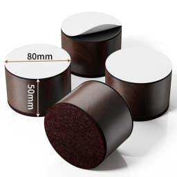 4PCS Heavy Duty Furniture Risers Felt Non-Slip Bed Heightening Feet Pad Square Round Sofa Chair Table Height Extenders Lifts