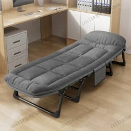 American Style Sturdy Folding Bed, Portable Adult Fold Up Bed for Office Napping, No Assembly Required