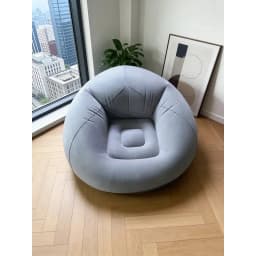 Portable Round Inflatable Air Sofa Waterproof Lazy Bean Bag Chair Bedroom Patio Outdoor Camping Leisure Use