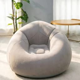 Portable Round Inflatable Air Sofa Waterproof Lazy Bean Bag Chair Bedroom Patio Outdoor Camping Leisure Use