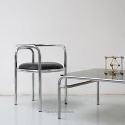 Stainless Steel Armchair with Backrest for Home, Minimalist Single Leisure Chair for Living Room, Modern Accent Seat for Bedroom