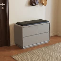 Shoe Cabinet Entrance Household Integrated Shoe Change Stool Soft Bag Leather Large Capacity Solid Wood Storage Stool Cabinet