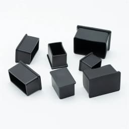 Black Square PVC Soft Chair Leg Caps Furniture Feet Covers Socks Table Pipe Plugs Waterproof Leveling Feet Floor Protector Pads