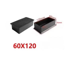 Black Square PVC Soft Chair Leg Caps Furniture Feet Covers Socks Table Pipe Plugs Waterproof Leveling Feet Floor Protector Pads