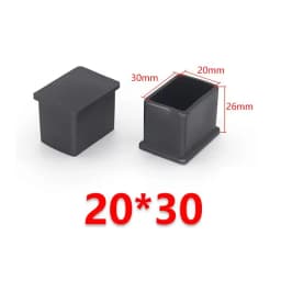 Black Square PVC Soft Chair Leg Caps Furniture Feet Covers Socks Table Pipe Plugs Waterproof Leveling Feet Floor Protector Pads
