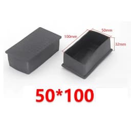Black Square PVC Soft Chair Leg Caps Furniture Feet Covers Socks Table Pipe Plugs Waterproof Leveling Feet Floor Protector Pads