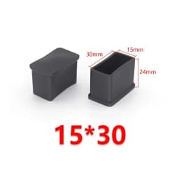 Black Square PVC Soft Chair Leg Caps Furniture Feet Covers Socks Table Pipe Plugs Waterproof Leveling Feet Floor Protector Pads