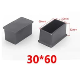 Black Square PVC Soft Chair Leg Caps Furniture Feet Covers Socks Table Pipe Plugs Waterproof Leveling Feet Floor Protector Pads