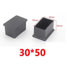 Black Square PVC Soft Chair Leg Caps Furniture Feet Covers Socks Table Pipe Plugs Waterproof Leveling Feet Floor Protector Pads