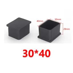 Black Square PVC Soft Chair Leg Caps Furniture Feet Covers Socks Table Pipe Plugs Waterproof Leveling Feet Floor Protector Pads