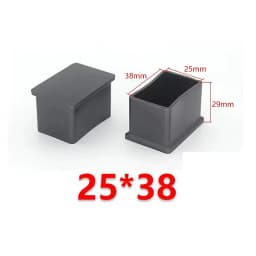 Black Square PVC Soft Chair Leg Caps Furniture Feet Covers Socks Table Pipe Plugs Waterproof Leveling Feet Floor Protector Pads