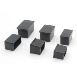Black Square PVC Soft Chair Leg Caps Furniture Feet Covers Socks Table Pipe Plugs Waterproof Leveling Feet Floor Protector Pads