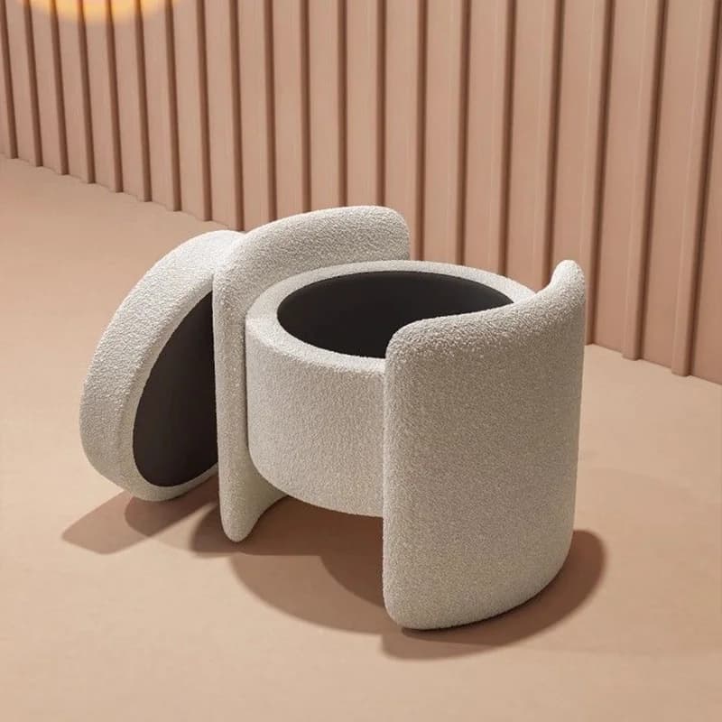 Makeup Vanity Stool With Storage Dressing Stool Household Shoe Changing Stool Ottoman Seat Footrest For Home Living Room Bedroom