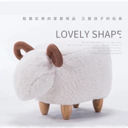 Cartoon Children's Stool, Sheep Sofa Stool,Creative Animal Stool, Home Door Shoe Changing Stool Cute Animal Modeling Furniture