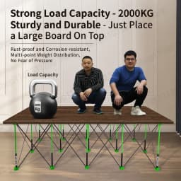 Heavy Duty Spider Workbench 3500kg Max, Folding Stand Bag, Quick Setup No Tool, Woodworking Garage Support 4 6 8 10 12 15 Legs
