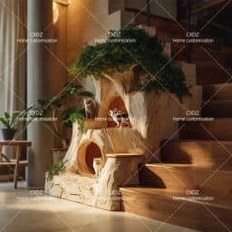 Large Cat Climbing Frame Tree House with Nest Indoor Pet Activity Center Luxury Multi Level Scratching Post Villa for Cats