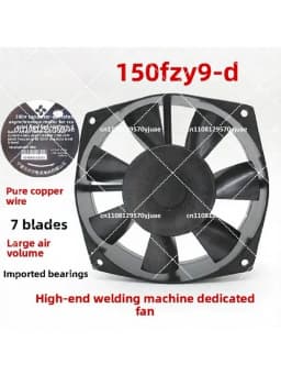 150FZY9-D Axial Flow Fan 380V Welding Machine Fan Single Tube Inverter Special Black