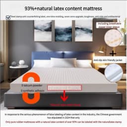 Natural Latex Double Mattresses King Size Molblly Foldable Latex Mattresses Twin Queen Folding Colchon Matrimonial Furniture