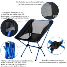 Foldable Outdoor Chair Easy Carry Compact Camping Seat for Beach Trip Picnic Garden BBQ Hiking Adventure