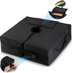 46cm Square Heavy Duty Sandbag Weight Base, Waterproof Oxford Fillable Umbrella Weight Bag for Patio Cantilever Table Umbrella