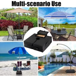 46cm Square Heavy Duty Sandbag Weight Base, Waterproof Oxford Fillable Umbrella Weight Bag for Patio Cantilever Table Umbrella