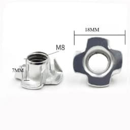 8 Pairs M8 35mm Furniture Levelers Table Leveling Foot Adjustable W/T-Nuts (8 PCS Furniture Leg Screws & 8 PCS T-Nuts)