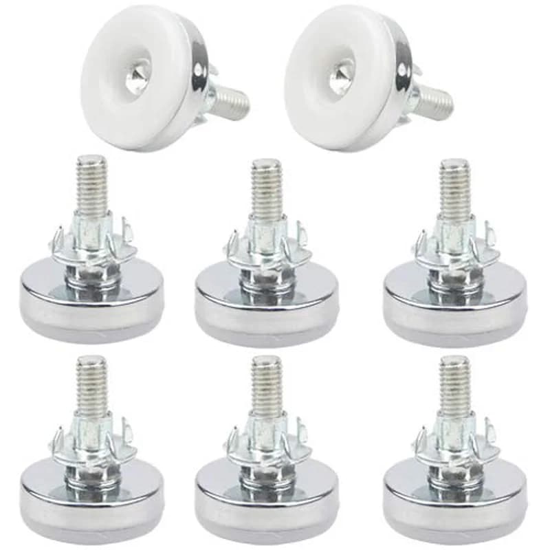 8 Pairs M8 35mm Furniture Levelers Table Leveling Foot Adjustable W/T-Nuts (8 PCS Furniture Leg Screws & 8 PCS T-Nuts)