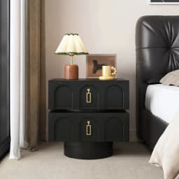 Nordic Drawers Bedside Table Storage Luxury Mid Century Modern Bedroom Bedside Table Simple Vanity Criado Mudo Home Furniture
