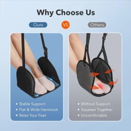 KYCOR-Foot Relaxing Hammock Adjustable Airplane Foot Hammock For Office Travel Relaxing Under-Desk Resting Foot Hammock
