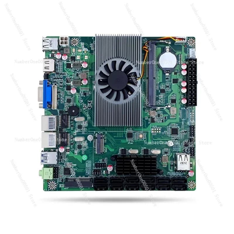 N95 Industrial NAS Motherboard with N5095 CPU 12 SATA Ports Dual 2.5G LAN ITX