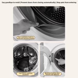 Magnetic Washer Door Prop-Stabilizer Ventilation and Mildew Prevention Ventilation Limiter Washer Door Prop-Stabilizers