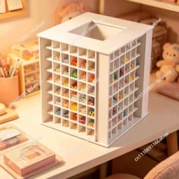 Desktop bean storage box, bottle and can grid sorting, rotating rack ornament,multi-grid classification storage rack