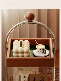 Creative Mini Simple Coffee Table Household Medieval Solid Wood Storage Magazine Rack Space-Saving Multi-Functional End Tables