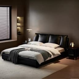 luxury king size Double bed home queen frame black 180x200cm bed wooden Headboard modern letto matrimoniali bedroom furniture