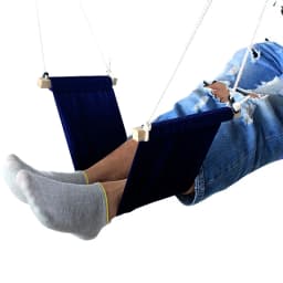 Adjustable Polyester Foot Hammock - Portable Desk Foot Rest, Feet Swing Footrest for Home Office Camping