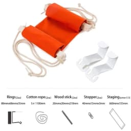 Adjustable Polyester Foot Hammock - Portable Desk Foot Rest, Feet Swing Footrest for Home Office Camping