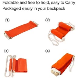 Adjustable Polyester Foot Hammock - Portable Desk Foot Rest, Feet Swing Footrest for Home Office Camping