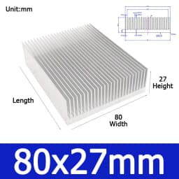 1pcs Width 20-130mm Aluminum Heat Sink Heatsink Radiator Heating Heat Dissipation Cooling for LED COB Light Power IC Transistor