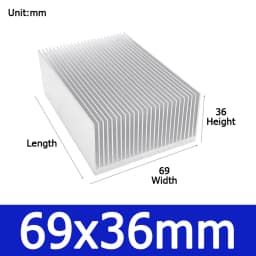 1pcs Width 20-130mm Aluminum Heat Sink Heatsink Radiator Heating Heat Dissipation Cooling for LED COB Light Power IC Transistor