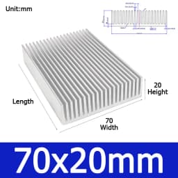 1pcs Width 20-130mm Aluminum Heat Sink Heatsink Radiator Heating Heat Dissipation Cooling for LED COB Light Power IC Transistor