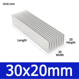 1pcs Width 20-130mm Aluminum Heat Sink Heatsink Radiator Heating Heat Dissipation Cooling for LED COB Light Power IC Transistor