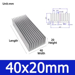 1pcs Width 20-130mm Aluminum Heat Sink Heatsink Radiator Heating Heat Dissipation Cooling for LED COB Light Power IC Transistor