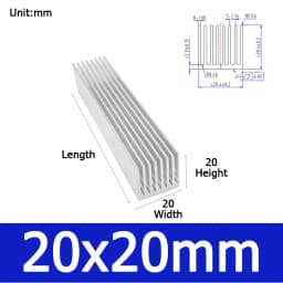 1pcs Width 20-130mm Aluminum Heat Sink Heatsink Radiator Heating Heat Dissipation Cooling for LED COB Light Power IC Transistor