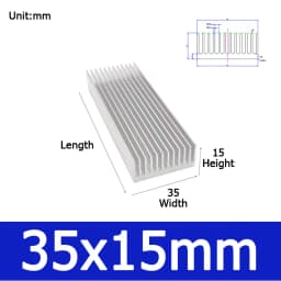 1pcs Width 20-130mm Aluminum Heat Sink Heatsink Radiator Heating Heat Dissipation Cooling for LED COB Light Power IC Transistor