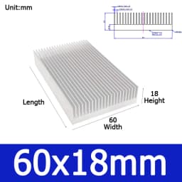1pcs Width 20-130mm Aluminum Heat Sink Heatsink Radiator Heating Heat Dissipation Cooling for LED COB Light Power IC Transistor