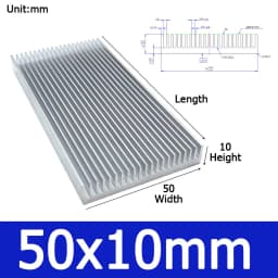 1pcs Width 20-130mm Aluminum Heat Sink Heatsink Radiator Heating Heat Dissipation Cooling for LED COB Light Power IC Transistor